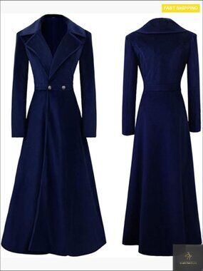 Victorian Steampunk Trench Coat Gothic Medieval Vintage Tailcoat Long